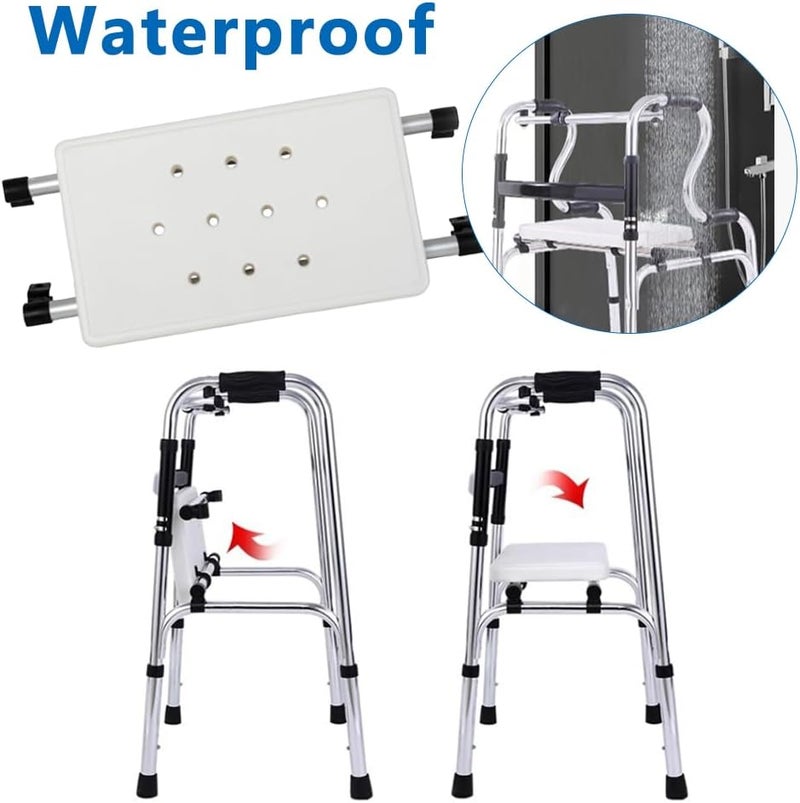 LODMOD Adjustable Walker Rest Seat, Folding Walker Attachable Seat for Elderly Disabled, Range:20"~24" (Plastic) - Image 3